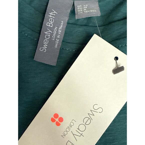 Sweaty Betty Women's T-Shirt Essential Short Sleeve Crop  Cotton Viscose Size 4 - Picture 6 of 9